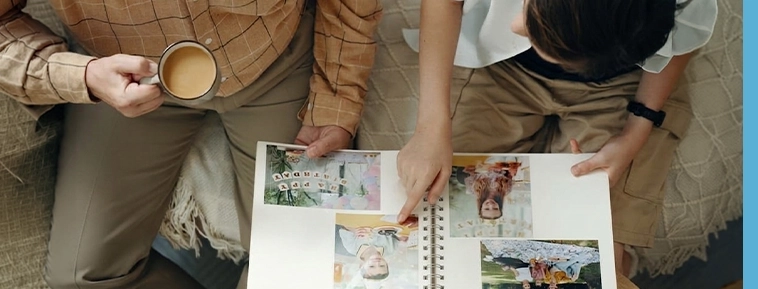 Spiralbundet fotoalbum