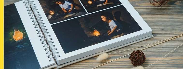 Spiralbundet fotoalbum